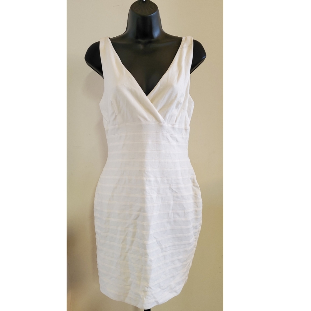 EXPRESS Cream Bodycon Cocktail Dress